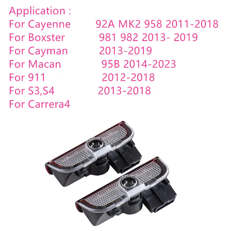 

2 шт. для Porsche Cayenne 92A MK2 958 Boxster 981 982 Macan 95B 911 светодиодные лампы для внутренней двери автомобиля, декоративные лампы, аксессуары
