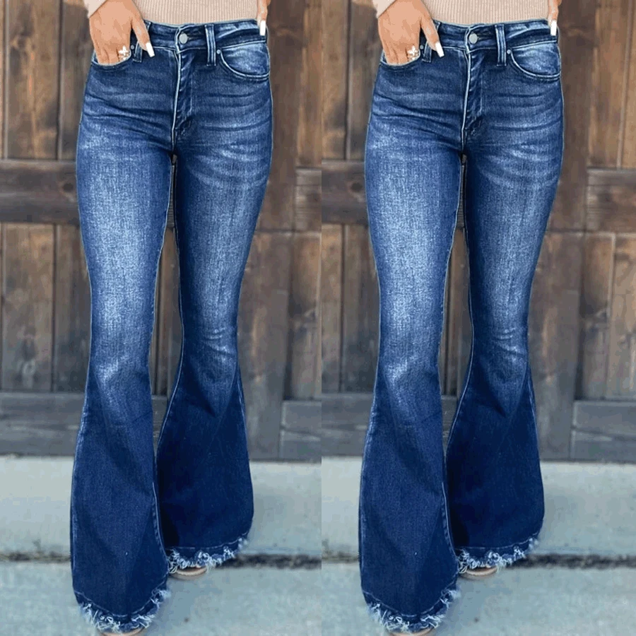 tassel bellbottoms moda jeans push up cintura alta magro boot corte denim calcas