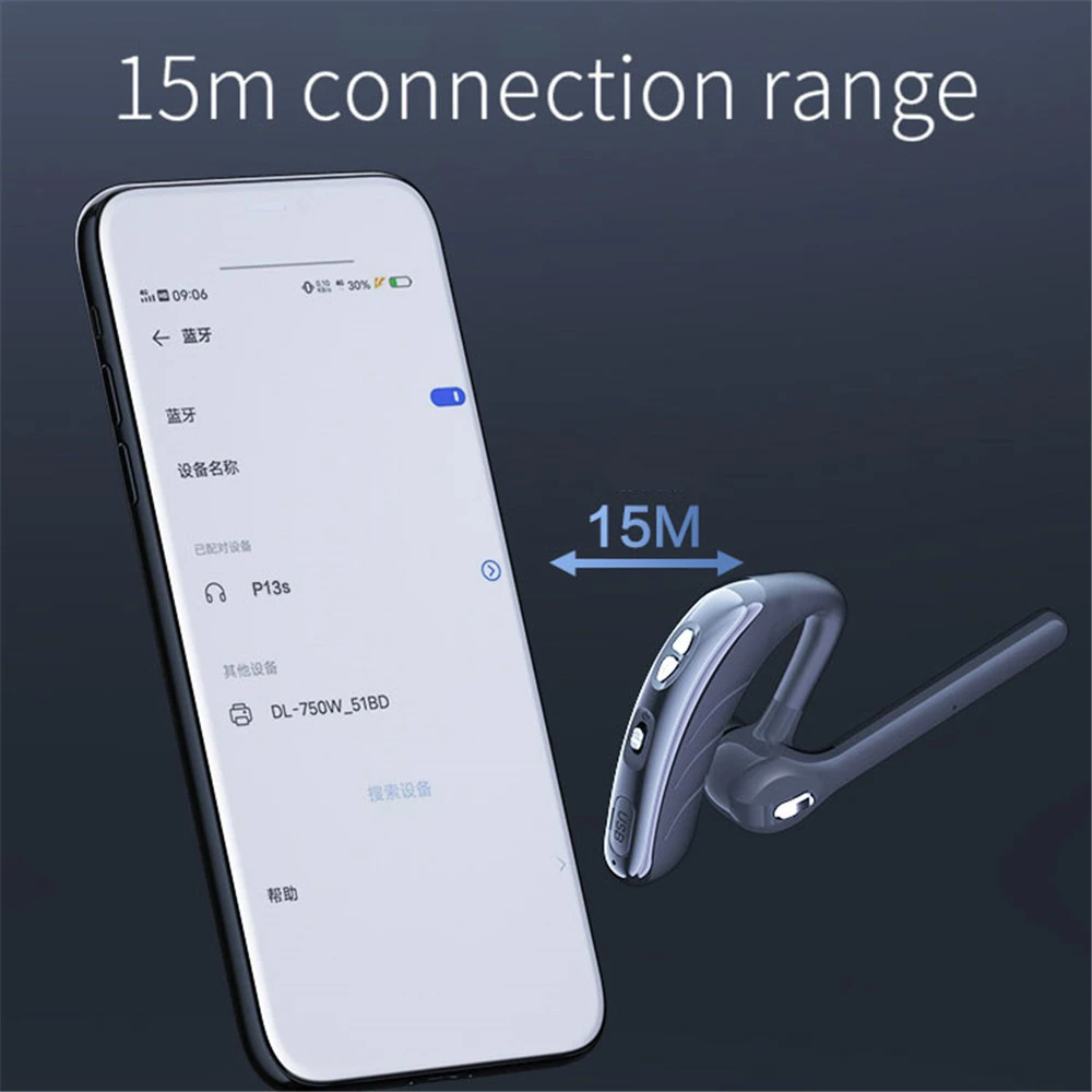 V8 гарнитура на одно ухо с микрофоном Bluetooth 5 1 наушники шумоподавлением