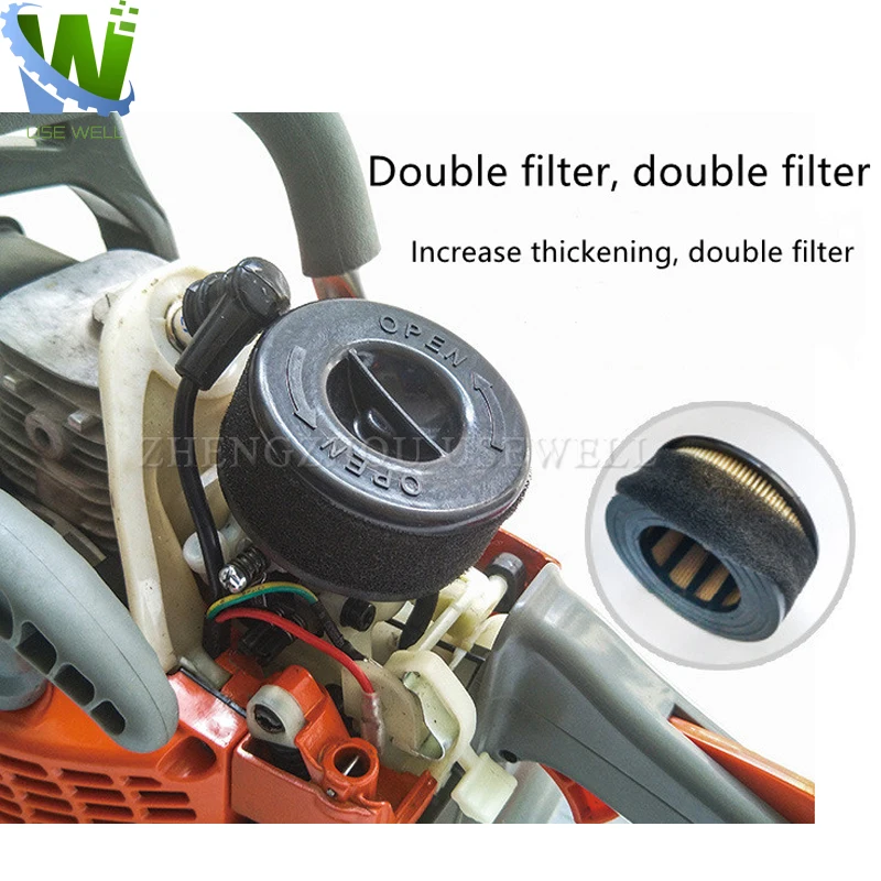 Мини-электропила портативная бензопила 4-тактная ручная бензиновая