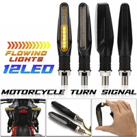 4pcs led turn signals light for motorcycle built relay 12v flasher flowing water blinker bendable flashing signals lamp