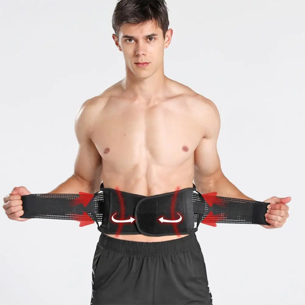 

Adjustable Neoprene Double Pull Lumbar Support Lower Back Brace Waist Belt For Pain Relief Band With Removable Pad D8s6