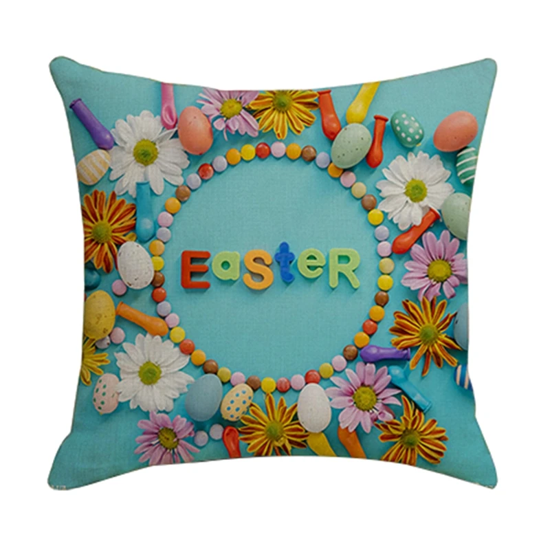

Пасхальный чехол для подушки, мягкий чехол для подушки с рисунком, украшение для гостиной, детской комнаты, чехол для подушки 45x45 см, акция