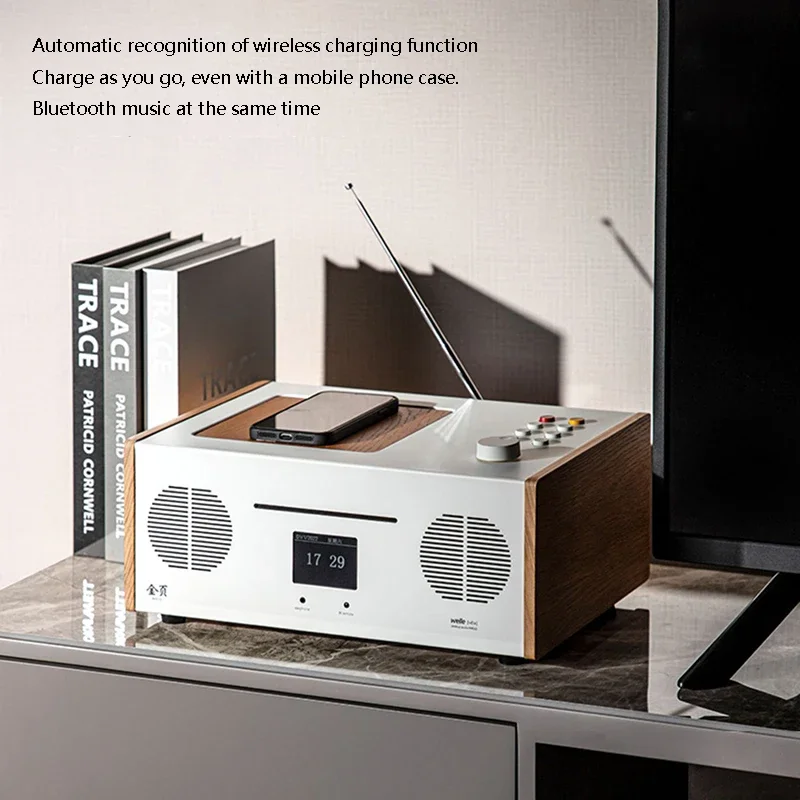 HI-FI CD-плеер Все в одном Встроенные динамики Bluetooth 5 0 FM-радио многофункциональный