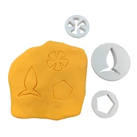 3pcs easter carrot windmill shape fondant dessert buscuit cutter cake cookie embossing mold chocolates baking decorating tools