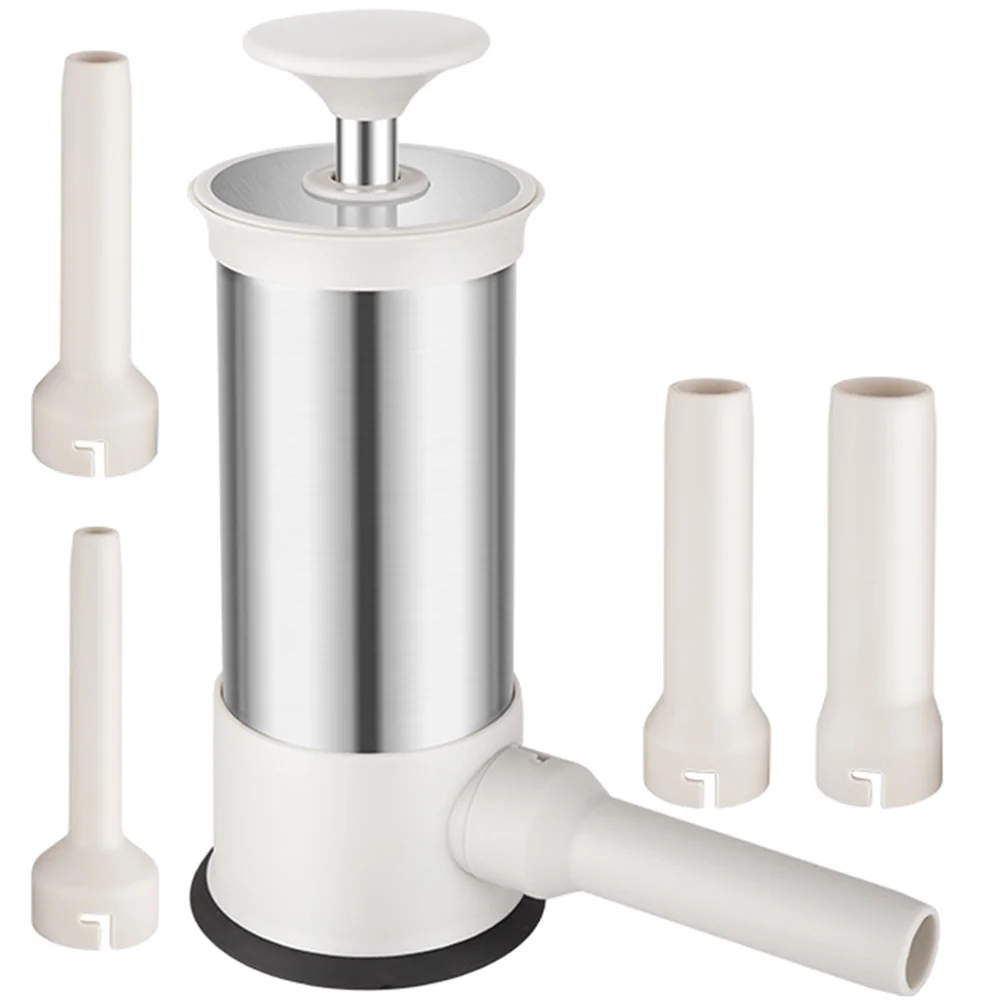 

Sausage Stuffer Machine Filling Maker Meat Filler Manual Steel Tool Vertical Salami Tubes Home Stainless Extruder Processor