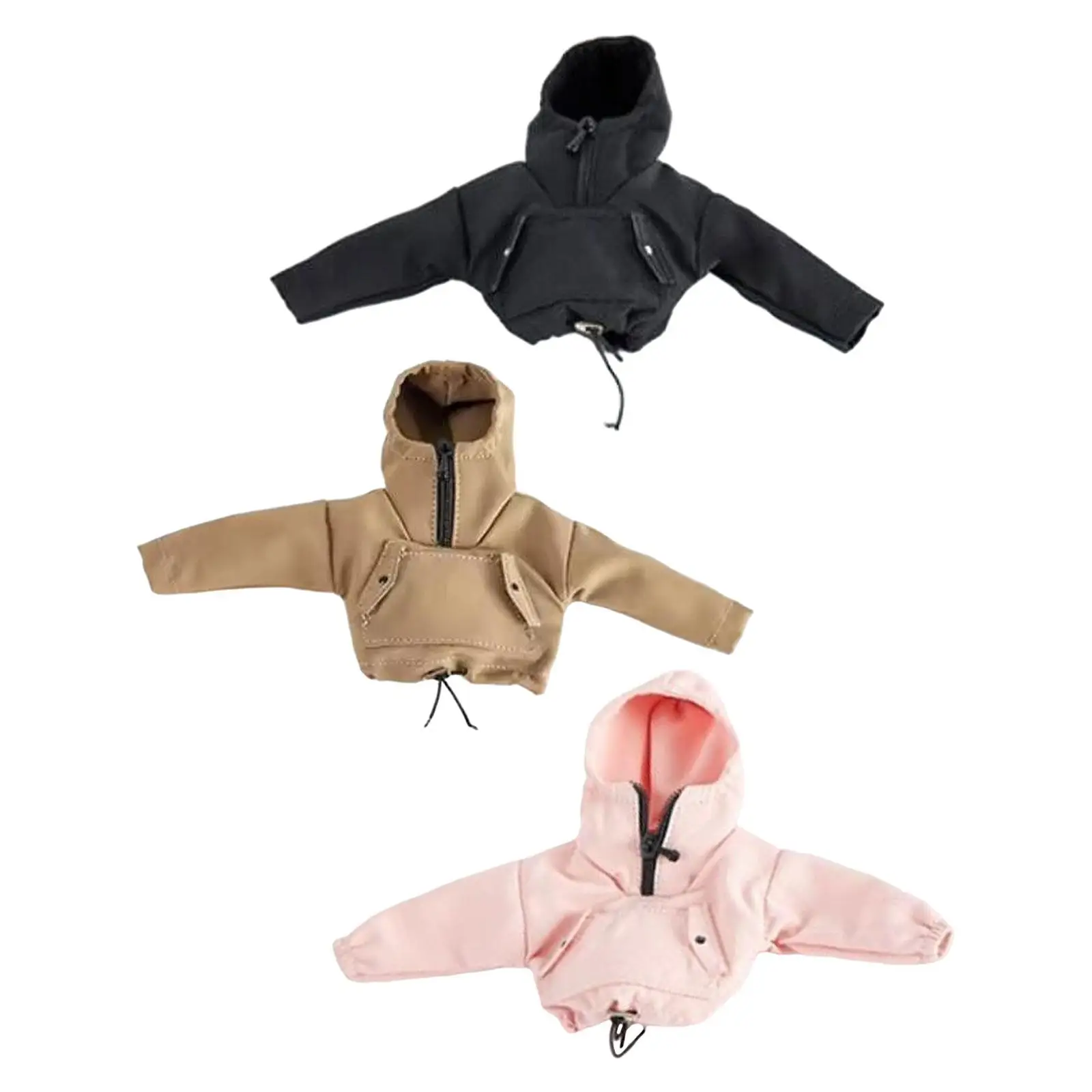 

Miniature Hoodie Costume Casual 1:12 Male Figure Clothes Outfits Handmade for 6inch Male Action Figures BJD Doll Body Accessory