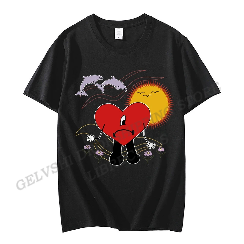 

Футболка Bad Bunny Мужская модная футболка хлопковая футболка детские топы в стиле хип-хоп футболка футболки с коротким рукавом для музыкального альбома Мужская футболка оверсайз