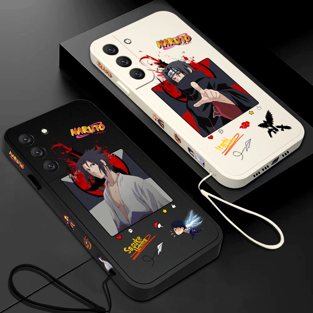 

Cartoon Narutos Phone Case for Samsung Galaxy S23 S22 S21 S20 Ultra Plus FE S10 4G S9 S10E Note 20 10 9 Plus with Lanyard Cover