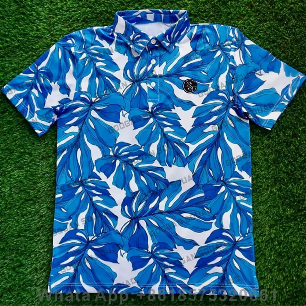 Summer Casual T-shirts Mens Short Sleeve Golf Polo Shirts Button Down Work Shirts Quick Dry Tee Sports Fishing Clothing