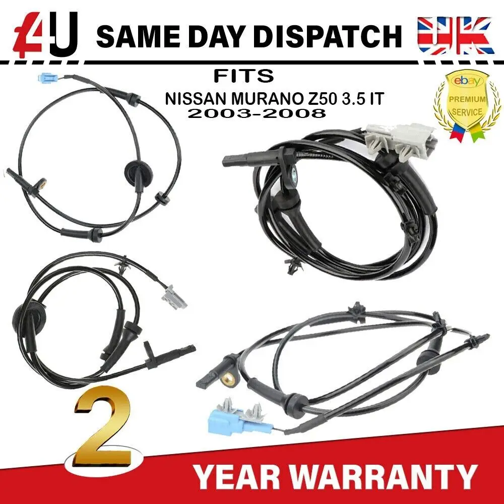 

4X ABS SPEED SENSOR FOR NISSAN MURANO Z50 3.5 IT (03-2008) FRONT & REAR