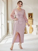toleen women plus size large luxury elegant maxi dress 2022 spring long oversized muslim party evening wedding festival clothing