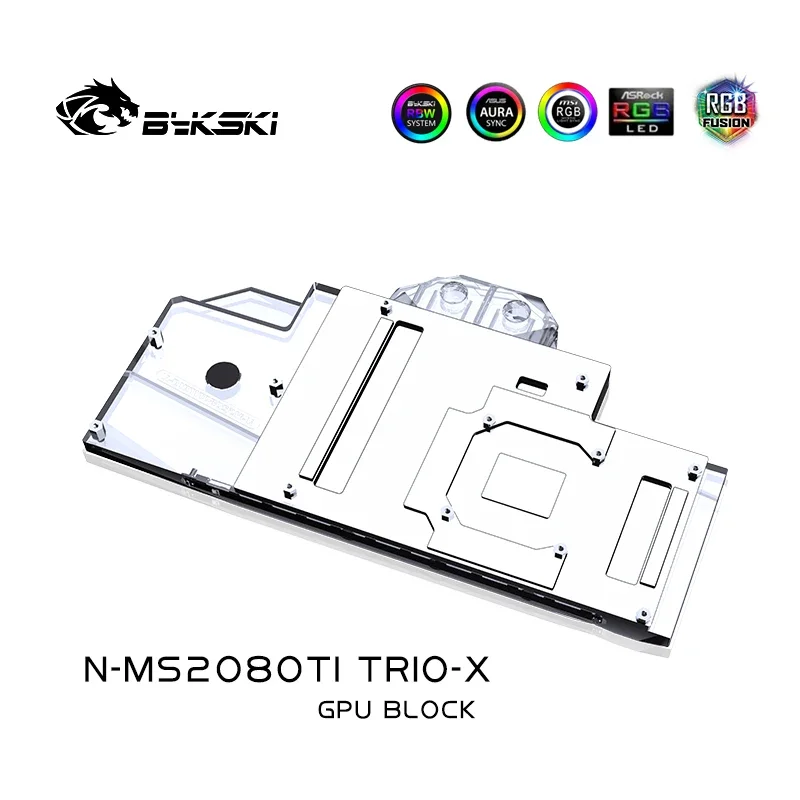 Bykski N-MS2080TI TRIO-X охладитель воды для видеокарты блока графического процессора MSI