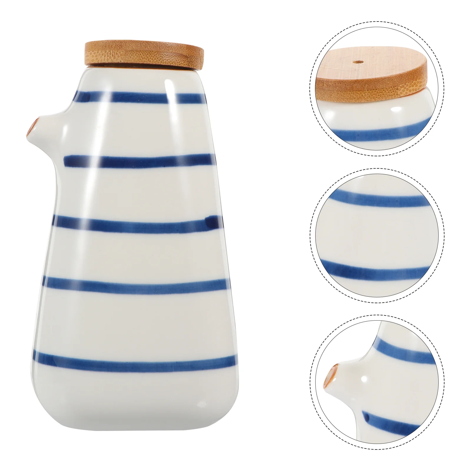 

Dispenser Oil Bottle Sauce Ceramic Vinegar Soy Cruet Olive Condiment Kitchen Pot Dressingsyrup Jar Saladlid Container Liquid