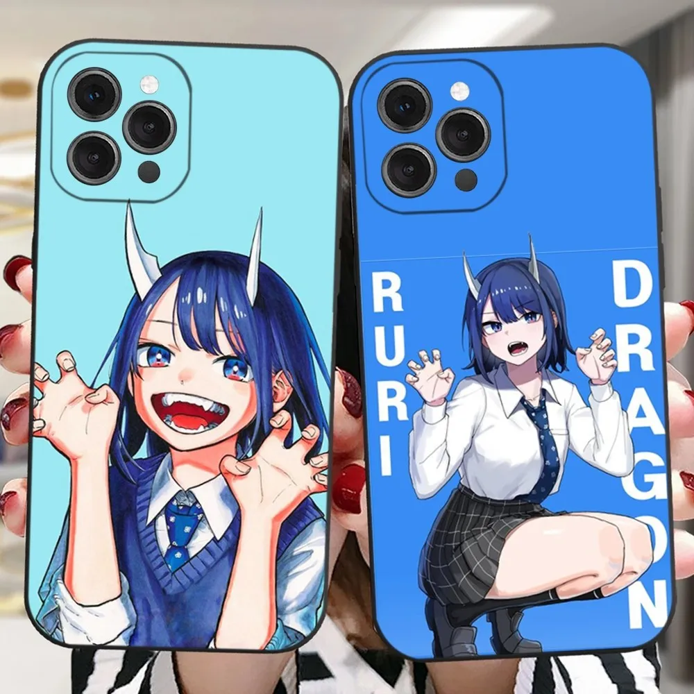 Anime Ruri Dragon Phone Case For iPhone 16 15 14 13 12 11 Plus Pro Max XR XS X 7 8 SE Mini Silicone Soft