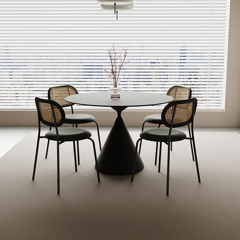 Круглый обеденный стол Delifeng черная тарелка маленькая красная книга современный