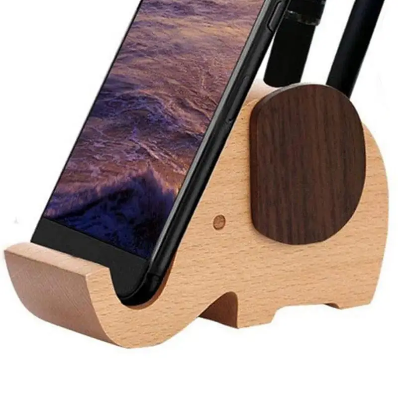 

Настольный Органайзер в виде слона, деревянная подставка для телефона в виде животного, милая фотоподставка для карандашей с подставкой для телефона, милые маленькие подарки