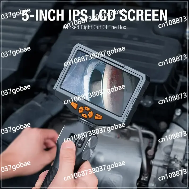 TESLONG TD500 3 9 мм шарнирный бороскоп с линзой 1080P 5-дюймовый IPS-экран двусторонний 360 °