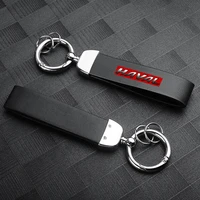 luxury leather car badge key chain lanyard keyrings auto accessories for haval jolion f7 h6 f7x h2 h3 h5 h7 h8 h9 m4 c50 c30 etc
