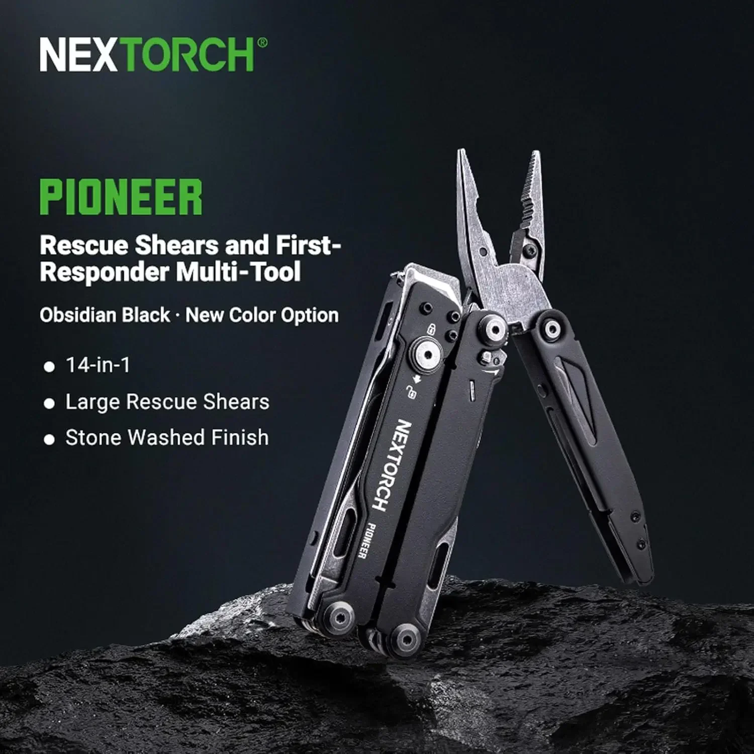 Фото Многофункциональный инструмент NEXTORCH PIONEER 14-в-1 с насадками Bearker, полноразмерный, универсальный мультитул №2