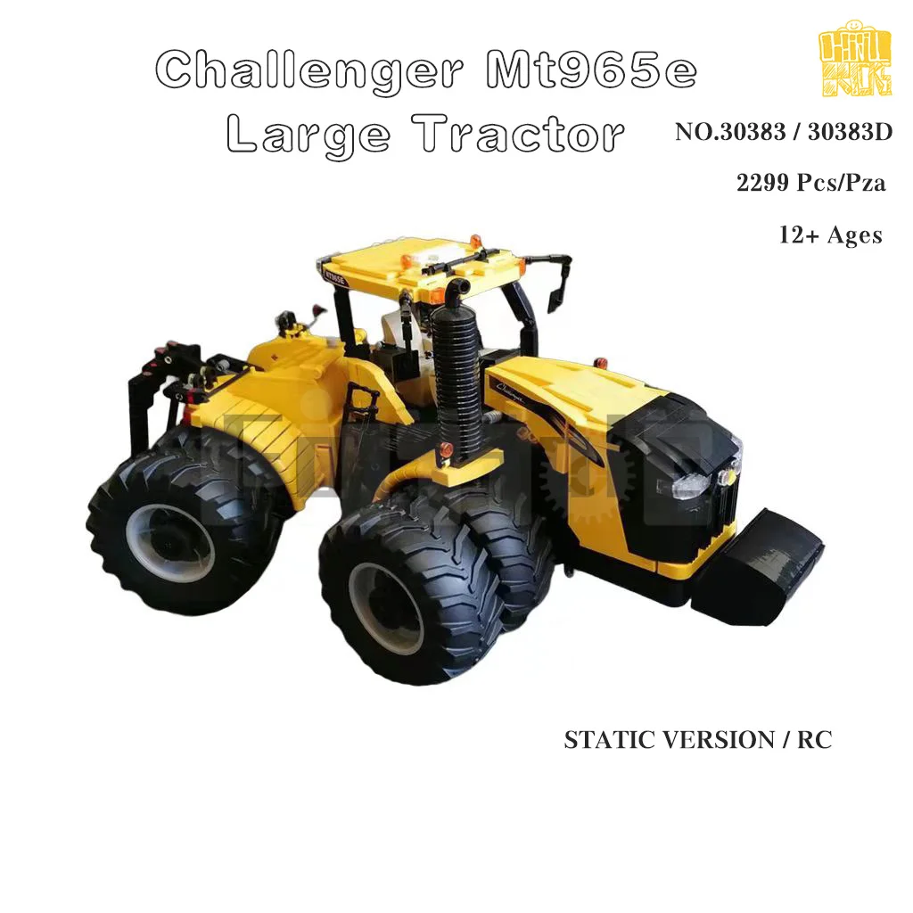 Большая модель трактора Moc-30383 Challenger Mt965e с PDF-рисунком, строительные блоки, кирпичи, детские игрушки «сделай сам», подарки на день рождения и Рождество