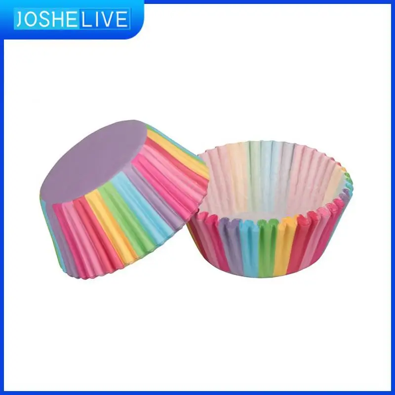 

Colorful Rainbow Paper Cake Cupcake Liners Baking Muffin Cup Case Cute Party Hot