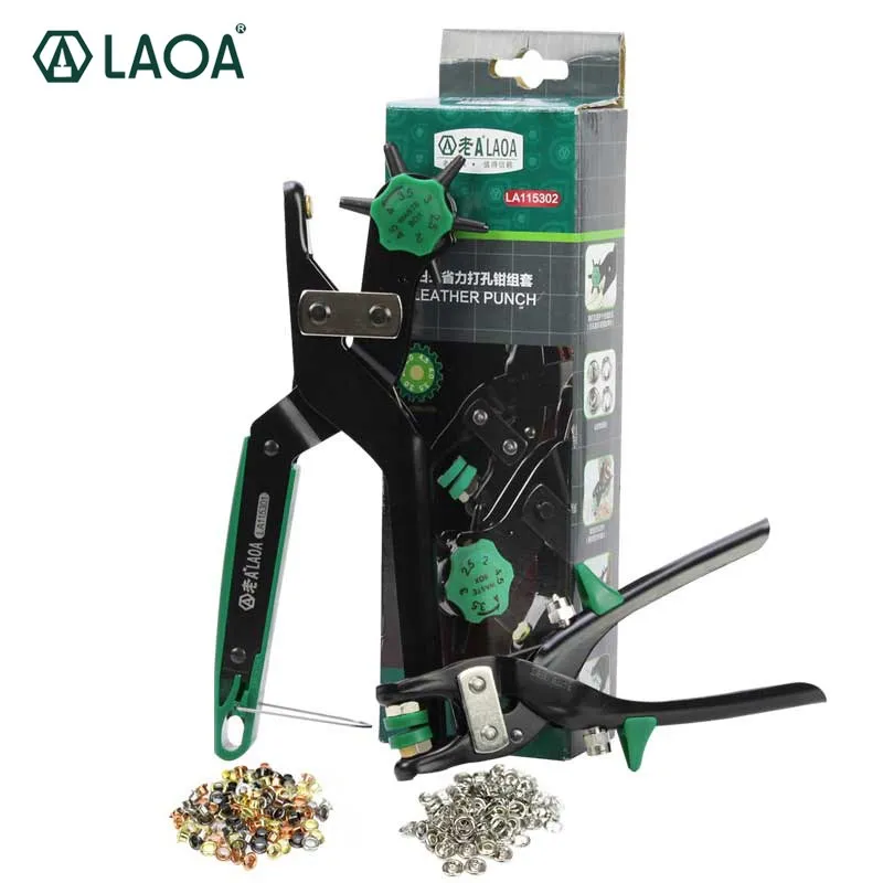 

LAOA Multi-function Punching Pliers Labor-saving Belt Hole Puncher Hollow Stamp Puncher Punch Leather Book Puncher Watchband