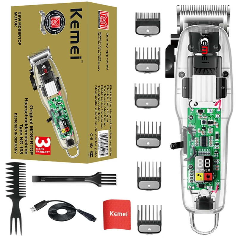 Электрическая машинка для стрижки волос KemeiNG108 перезаряжаемый регулируемый