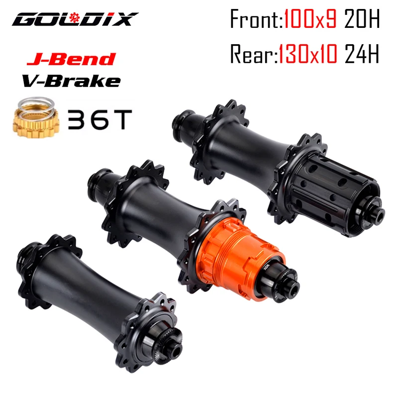 

GOLDIX ROAD Bike Hubs 292g V-brake Super Light Road Bike Hubs J-bend Front 20H Rear 24H 100x9 130x10 Ratchet 36T HG XDR for SRAM