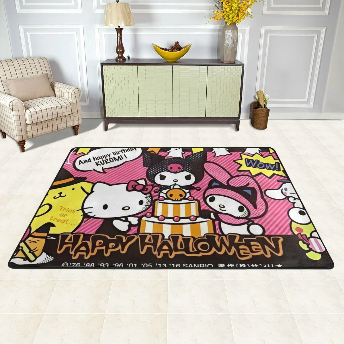 Hello Kitty Хэллоуин напольные ковры для дома гостиной спальни бархатный мягкий