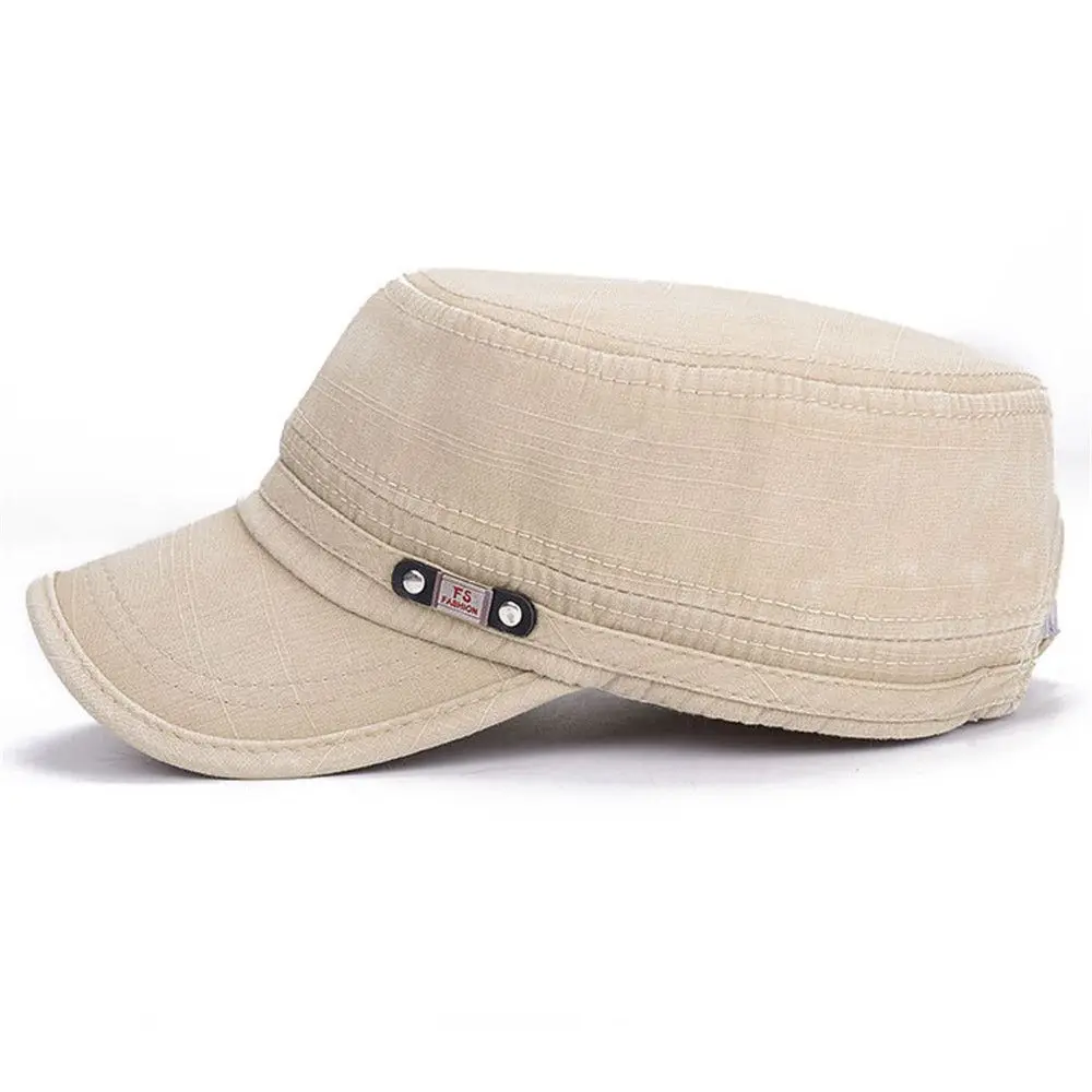 

Men Cotton Casual Breathable Baseball Cap Cadet Hat Sun Cap Army Hat