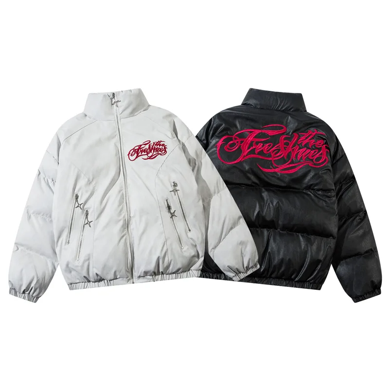 Мужские зимние кожаные куртки уличная одежда водонепроницаемые куртки-бомберы с