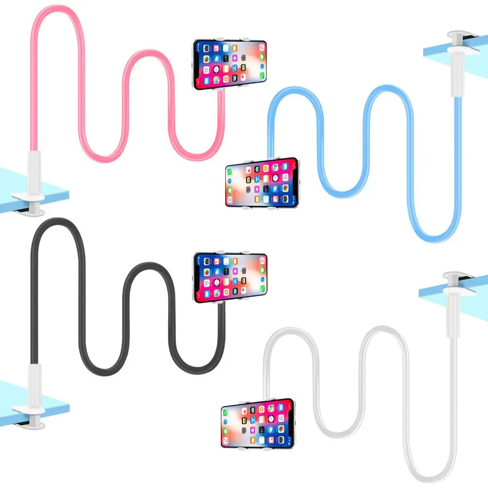

Mobile Phone Holder Bed Gooseneck Mount Clip-on Flexible Bracket Compatible For Ipad Tablet Computer