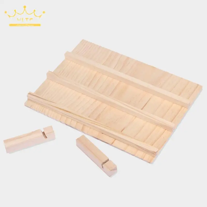 Solid Wood Multi-Layer Jewelry Display Stand Earrings Mobile Phone Wallet Wooden