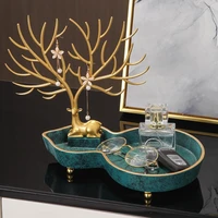 new luxury lucky deer porch ornaments home living room tabletop storage cabinet decoration household jewelry holder supplies