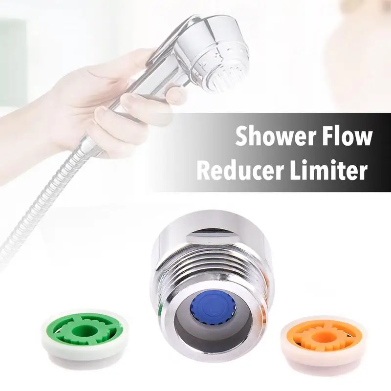 

Shower Flow Reducer Limiter Set Water Saving 3 Different Flow Hose Pipe Restrictor Aerator Water Controller Reducer Shower Head