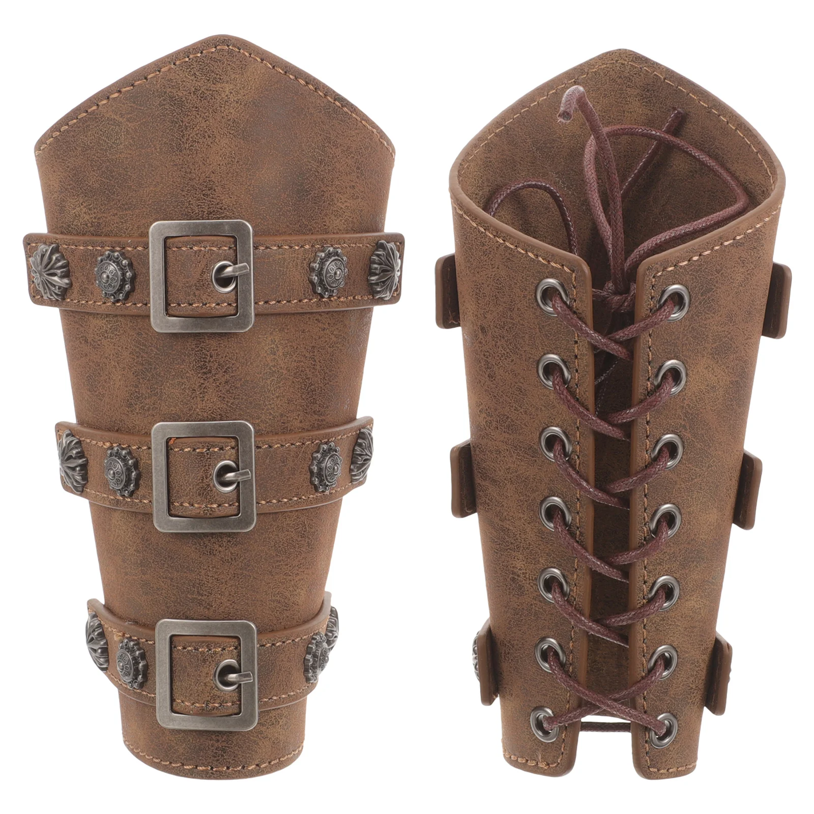 

1 Pair Medieval Style Artificial Wristband Outdoor Riding Personality Armguards