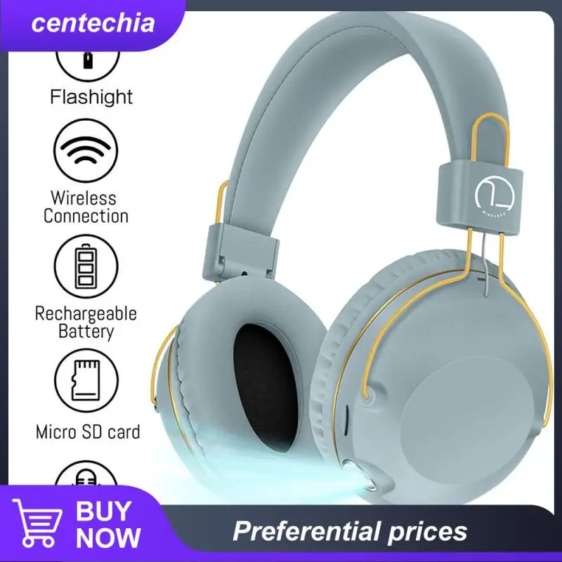 

Bass Shock Headset Adjustable Size Wireless Music Headset Compatible Version 5.3 New And High-quality Products