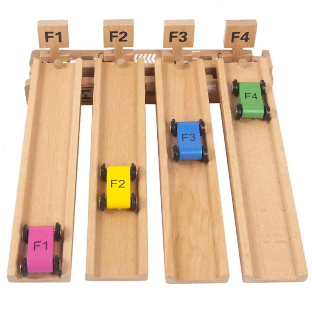 

Wood Race Track Car Ramp Mini Cars Glider Car Vehicle