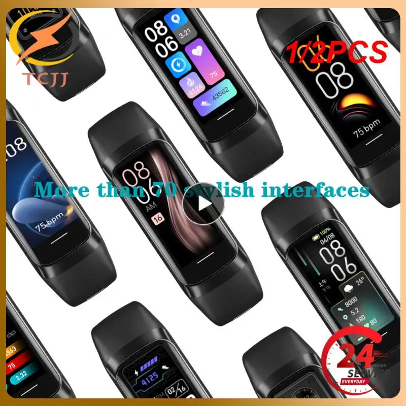 

1/2PCS Amoled Smart Watch 2023 Smartwatch Band Women Heart Rate Blood Wartch Waterproof Connected Smart Bracelet Sport Fitness