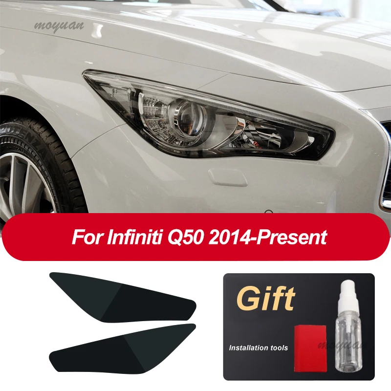 

Защитная пленка для автомобильных фар, Прозрачная черная наклейка из ТПУ для Infiniti Q60, Q70, QX60, QX30, QX50, QX80, Q50, аксессуары