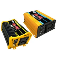 power inverter for car dc 12v to 220v ac inverter for car with 2 usb ports 300w car adapter for plug outlet black yellow