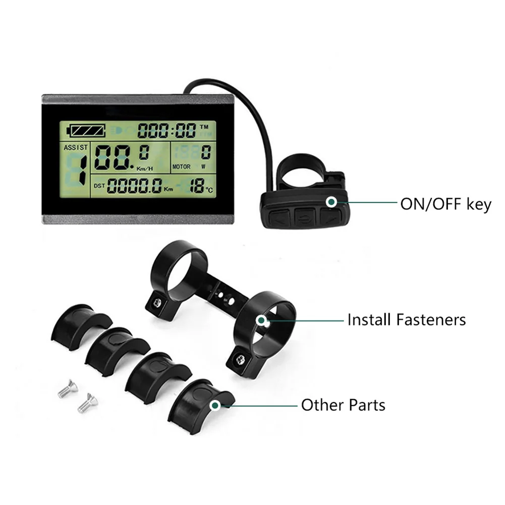 

E-bike Display Display Waterproof Connector With Control Panel 5 Pin Higo Connector 96x55x20mm Black Colour 1pc Brand New