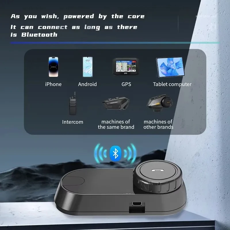 Горячая новинка 2026: Мотогарнитура T-COM V6 с Bluetooth для шлема, универсальное сопряжение, BT5.1, обмен музыкойFMIP65 (art.: 3920dc649ece2) - 3920dc649ece2
