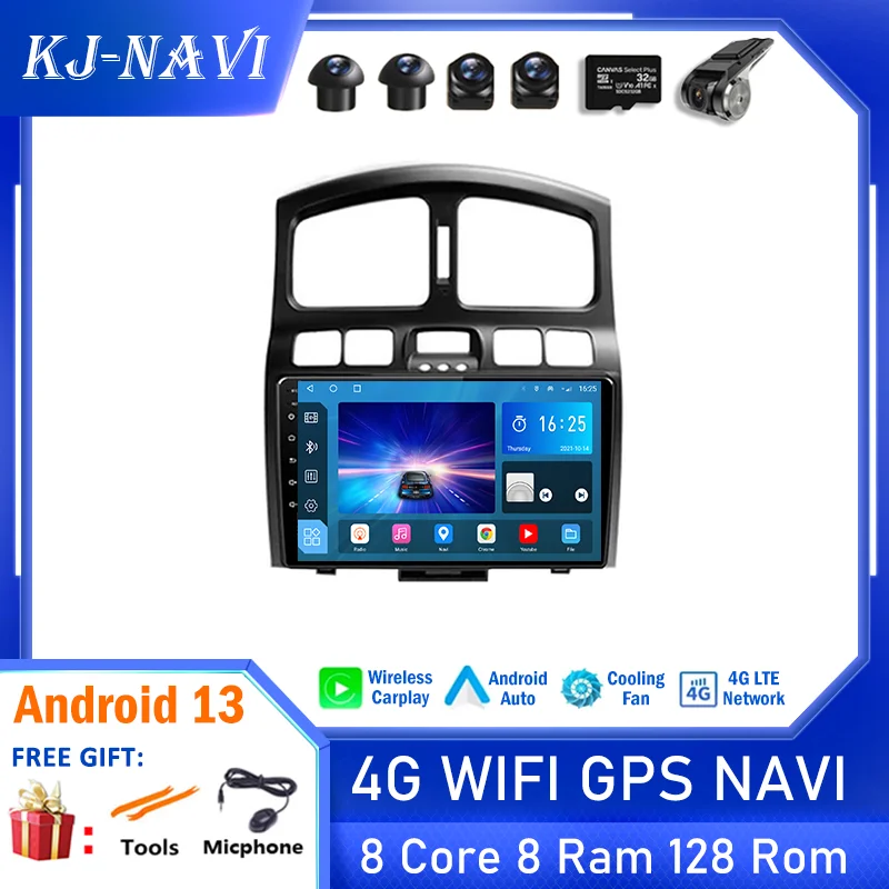 

Android 13 No 2din Dvd для Hyundai Santa Fe SM 2000 - 2012 для JAC S1 2007 - 2013 автомобильное радио, видеоплеер, GPS-навигация, стерео