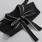 Хлопковая рубашка, имитация воротника, галстук для женщин, черный Дамский бант, съемный воротник-стойка, накладной воротник, блузка, топ, половина рубашки, аксессуары для одежды