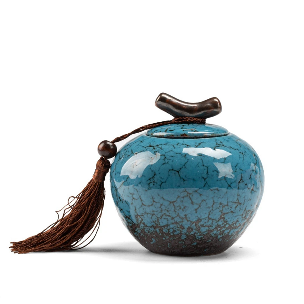 

Ceramic Tea Pot, Tea Jar Ceramic Tea Barrel Black Tea Sealed Tank Storage Tank Puer Tea Caddy Ceramic Airtight Jar-C