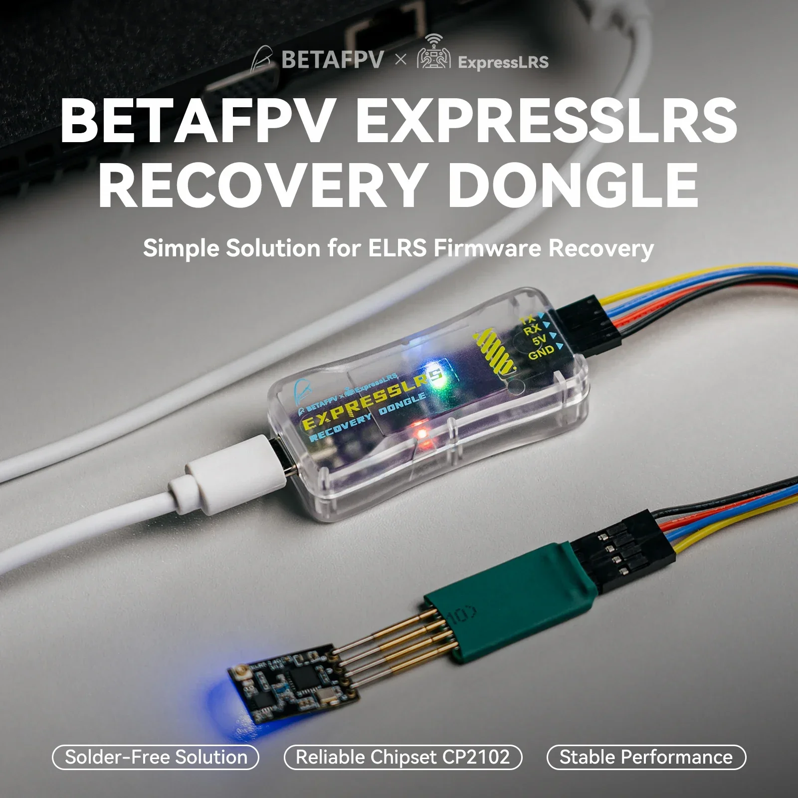BETAFPV ExpressLRS Recovery Dongle FTDI Обновление модуля USB-TTL для чипа ESP32 и ESP8XX микроресивера ELRS