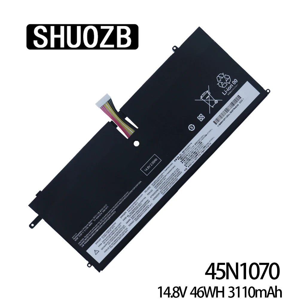 

SHUOZB 45N1070 45N1071 Laptop Battery For Lenovo ThinkPad X1 Carbon Series 3444 3448 3460 Tablet 14.8V 46WH 3110mAh New