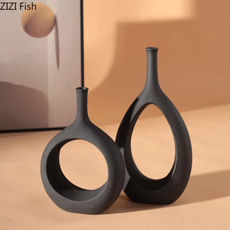 

Однотонная керамическая ваза, домашние украшения, маленькие настенные цветочные вазы, гидропонный плантатор, декоративные вазы